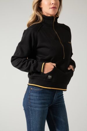 Malta Cropped Quarter Zip Sweatshirt